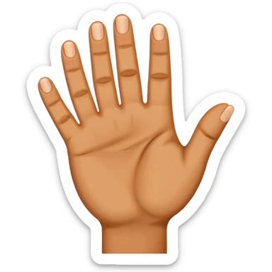 Four fingered hand sticker