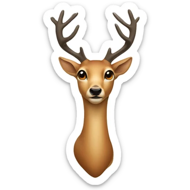 deer with eyes in the shape of herat sticker