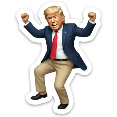 Donald trump dancing sticker