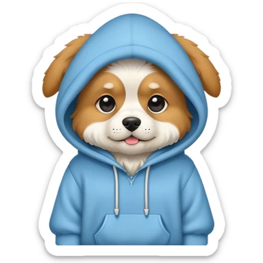 dog wearing hoodie cutely sticker