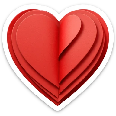  string paper heart  sticker