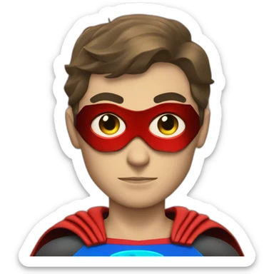 SUPERHERO LOOKING LIKE SUPERMAN WITH RED LAZERS FROM EYES  sticker