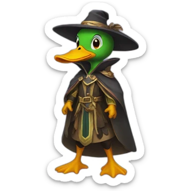 Duck warlock sticker