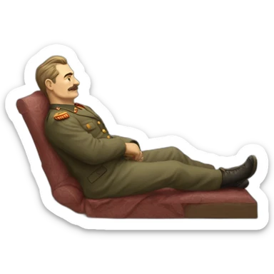Josef Staline dreaming about a moaï  sticker