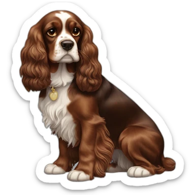 black-brown-cocker-spaniel-king-charles-cavalier sticker