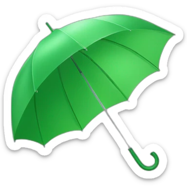 Un parapluie vert  sticker