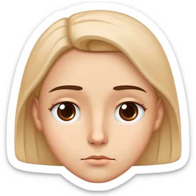 A face with a thoughtful or pensive expression, symbolizing the need to consider something important sticker