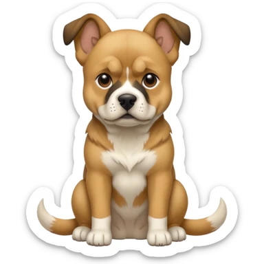 Presse Canario dog sitting sticker