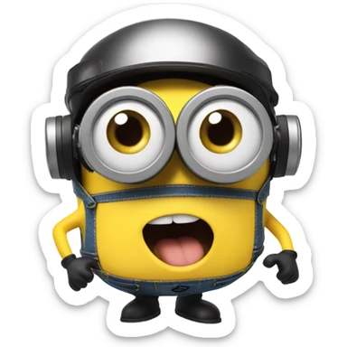 Minion with vr goggles sticker