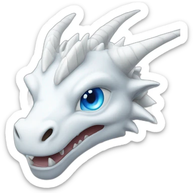 White Dragon with a Blue eyes sticker