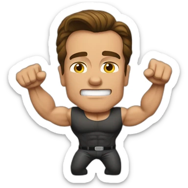 arnold schwarzenegger doing famous "just do it" pose sticker