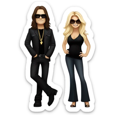  ozzy osbourne with jessica simpson sticker