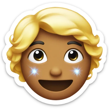 Emojis with sparkles sticker