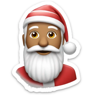 Papá Noel con una lazo rosita sticker