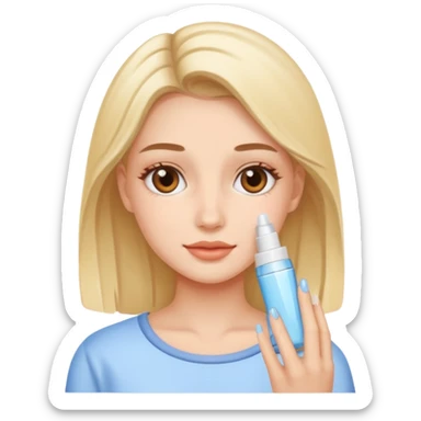 Pretty girl hes make a skincare sticker