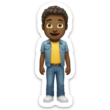 men in front of rainbow sticker