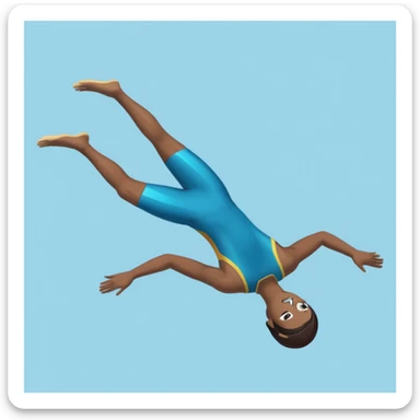 A springboard diver flipping through the air sticker