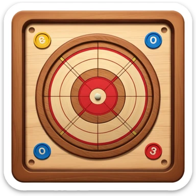 Please create carrom board game emoji in square format sticker