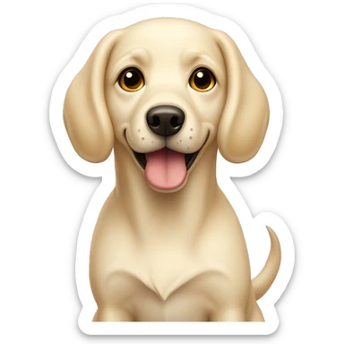 Cream-coloured Sharpey dog sticker