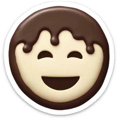 One Black and white cookie equal half and half sticker