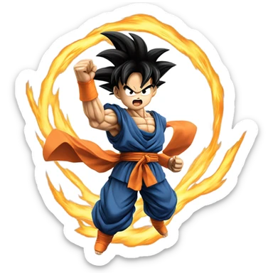 Goku doing kamehameha sticker