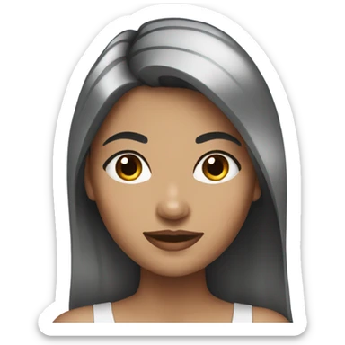 luxury dark hair female sticker