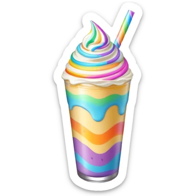 Rainbow Space Milkshake sticker