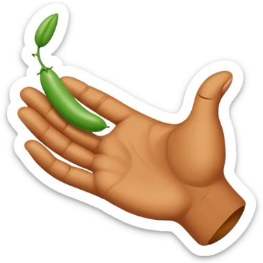 Hand Flicking a bean sticker