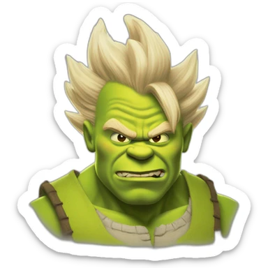 Shrek Super Saiyan  sticker