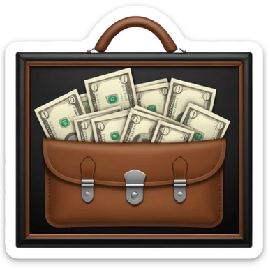 деньги в портфеле sticker