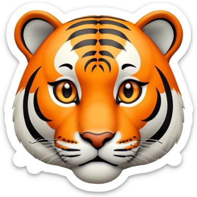 thinking tiger face with question mark for Twitch emote sticker
