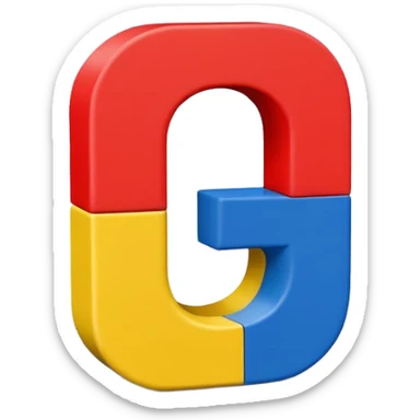 3D letter blocks, similar to alphabet blocks, to create a more dynamic and modern look. with the letter G sticker