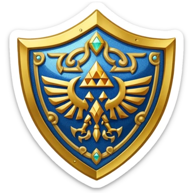 glitter shield Hylian sticker