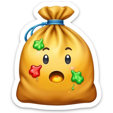 A bag with barf in it sticker