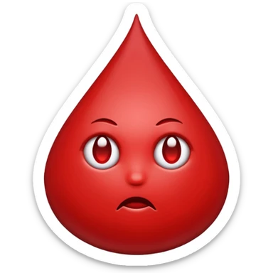 drop of blood sticker