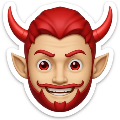 Emoji de bandido con diablito  sticker