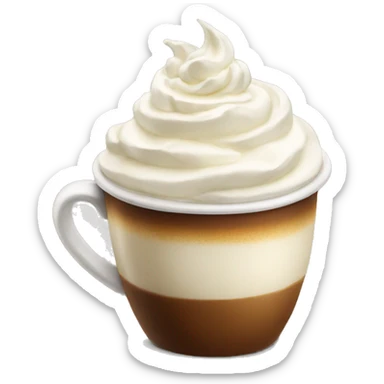 Coffee with whipped cream  sticker