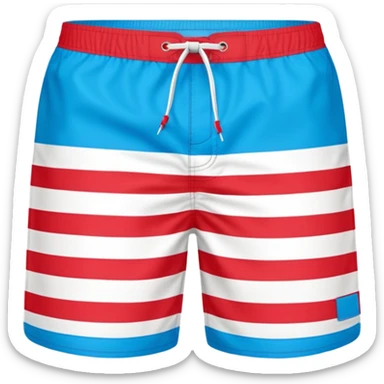 Cool bright Mens swim trunks america sticker