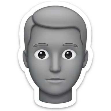 grey human silhouette with no facial features, no face, no eyes, no nose, no mouth, simple outline sticker