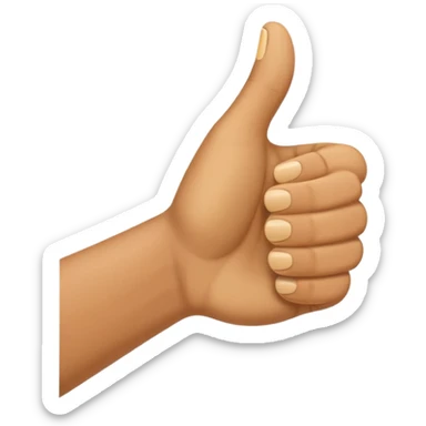 thumbs up emoij extra long thumb sticker
