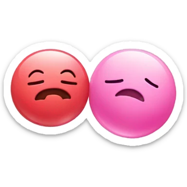 Two pieces of Bubblegum in love sticker