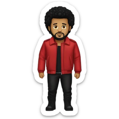the Weeknd costume rouge  sticker