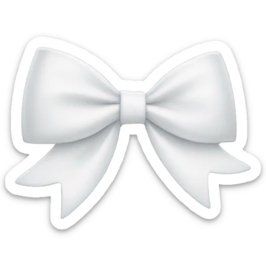 White bow sticker