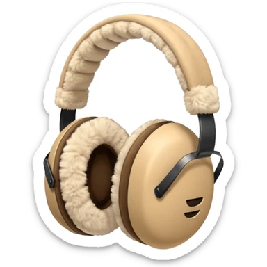 Warm beige earmuffs sticker
