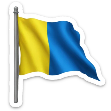 Ukrainien flag but instead of yellow red and instead of blue black sticker