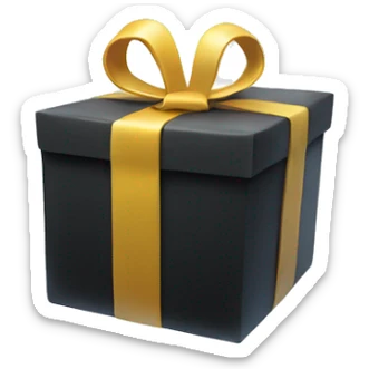 an open gift with 2 black figures inside popping out in fog sticker