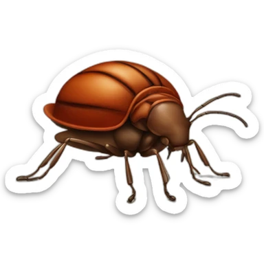 bedbug with French beret sticker