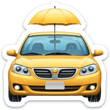 windshield wipers on car swiping rain sticker