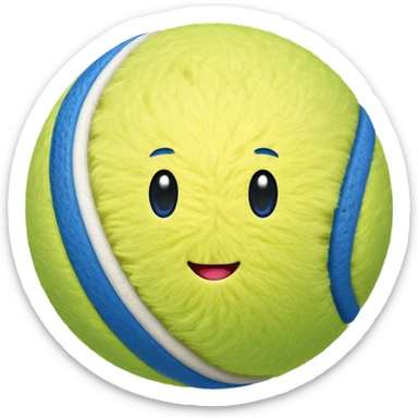 full blue tennis ball sticker