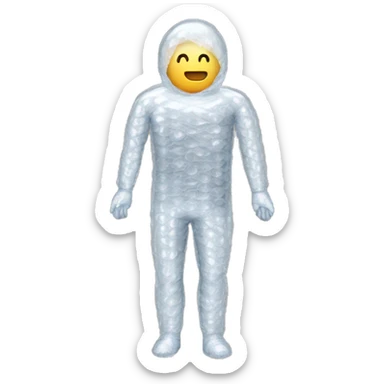 Human Body wrapped in bubble wrap sticker